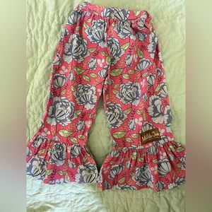 EUC Matilda Jane Nightfall Floral Ruffle Bottoms Size 2 Girls